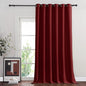 NICETOWN Glass Door Curtain for Windows, Extra Wide Thermal Insulated Curtain Panel Room Darkening Curtain Drape for French Door (Burgundy Red, W80 x L95, 1 Piece)