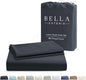 Bella Coterie Luxury Bamboo Viscose King Size Duvet Cover Set | 100% Organically Grown | Corner Ties | Ultra Soft | Cooling | Two Pillow Shams | 106 x 94 | No Insert [Charcoal Grey]