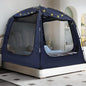 Bed Tent Bed Canopy Breathable 100% for Adult and Kids Light Reduction Sleeping Dream Tents Indoor Portable Big Space with String Light 4 Doors Twin Full Queen King Size