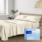 THREAD SPREAD 400 Thread Count 100% Pure Cotton Sheet, 4 PC Cal King Sheets Set, California King Cooling Sheets, Soft Breathable Bed Sheets, 16" Deep Pocket Sheets (Ivory)