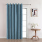 Joydeco Custom Light Blue Textured Total Blackout Curtain for Bedroom and Living Room. Grommet Textured Thermal Insulated Room Darkening Curtain 1 Panel (Custom Size and Color)