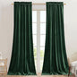 StangH Christmas Dark Green Curtains Soft Thick Velvet Room Darkening Privacy Protect Panels for Window Door Nursery Bedroom Rod Pocket Luxury Curtains, W42 x L84, 2 Panels