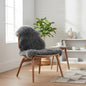 Super Area Rugs Dark Gray Sheepskin Rug - Super Soft Genuine Sheep Skin Fur Rugs - 2x3ft Fluffy Seat Cushion and Chair Cover - Great for Motorcycle Seats