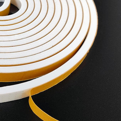 Weather Stripping Door Seal Strip, Strong Adhesive, Weatherproof, Reduce Noise, Gap Filler, Foam Insulation Tape for Doors and Windows, White, 1 in x 1/4 in x 13 Ft