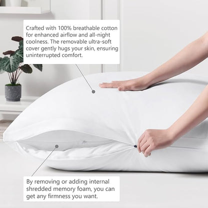 ACCURATEX Euro Pillows Set of 2 with Removable Cover, Luxury Hotel Quality Down Alternative Pillow Insert 26×26 for Bed, Sofa and Couch, Soft and Supportive, Machine Washable