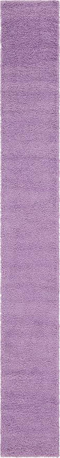 Unique Loom Solid Shag Collection Area Rug (2' 6" x 19' 8" Runner, Lilac)