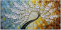 YaSheng Art-Handmade White Flower Contemporary Art Oil Painting On Canvas 3D Texture Abstract Tree Paintings Modern Home Bedroom, Dining Room, Wall Art Decor Ready to Hang20x40inch