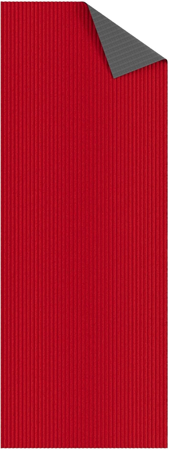 Ottomanson 2' x 14' Hallway Runner with Scraper Pile - Extra Durable Non-Slip Rug Mat for Indoor & Outdoor Use - Ideal for Kitchen, Entryway, Patio & Garage - High-Traffic Carpet, Red