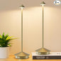 2-Pack 6000mAh Rechargeable Led Table Lamp Cordless,3000K-6000K Stepless Dimming Touch Lamps with Memory Function,IP54 Waterproof Aluminum Table Light for Outdoor/Bars/Restaurant/Patio(Gold)