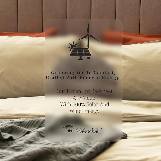 URBANHUT 800 Thread Count 100% Cotton California King Size Sheets, Luxury 4 Piece Cal King Bedsheets, Hotel Sheets Sateen Finish - Better Than Egyptian, 16" Elasticized Deep Pocket - Sand