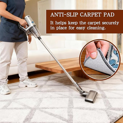 Rug Pad Waterproof Non-Slip 5x7 ft, 1/8" Thick Felt Cushion Pad for Area Rugs – Protects Hardwood, Tile & Laminate Floors – Keeps Rugs Flat & Secure