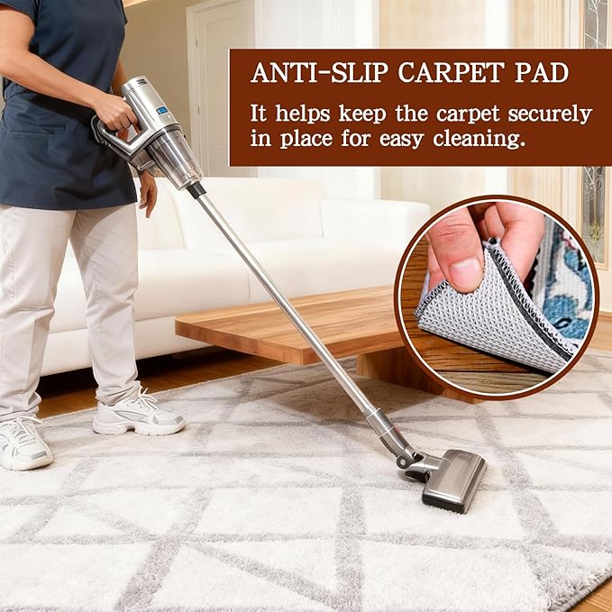 Rug Pad Waterproof Non-Slip 9x12 ft, 1/8" Thick Felt Cushion Pad for Area Rugs – Protects Hardwood, Tile & Laminate Floors – Keeps Rugs Flat & Secure