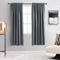 DONREN 72 Inches Long Room Darkening Curtain Draperies for Living Room - Blackout Solid Rod Pocket Curtains for Dining Room(2 Panels,Medium Grey)