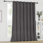 NICETOWN Sliding Patio Door Curtains - Grey Blackout Room Darkening Door Vertical Blinds for Dining Room with Grommet Top (Gray, 100 inches W x 95 inches L)