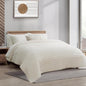 RECYCO Luxury Velvet Quilt Set Full Queen Size, Lightweight Velvet Comforter Set, Oversized Bedspread Coverlet Quilted Bedding Set, with 2 Matching Pillow Shams, for All Season, Cream White