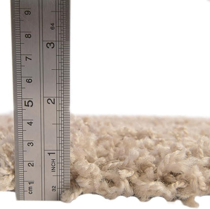 Unique Loom Solid Shag Collection Area Rug (2' 7" x 10' Runner, Taupe)