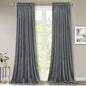 StangH Velvet Drapes 90 inches Long, Light Grey Luxury Home Decoration Bedroom Thermal Insulated Window Curtains for Sliding Door Cafe, W52 x L90, 2 Panels