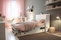 memomad Bali Set: Storage Platform Bed with Drawers + Bookcase Headboard (Twin Size, White Wood)