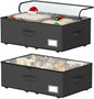 Underbed Storage Bins With Wheels, No Assemble Required 10 inches Height Large Capacity Rolling Underbed Shoe Storage Containers，Dorm Underbed Storage Drawers