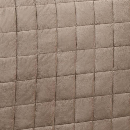 Touch of Class Camden Luxury Bedding | Neutral Sand Color | Grande Fitted Bedspread | Faux Suede Box Quilted Design | Designed 3 Piece Set Includes Full Bedspread and 2 Standard Shams