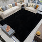 Latepis Black Area Rugs 8x10 Living Room Faux Rabbit Fur Rug Soft Washable Fluffy Shaggy Rug for Bedroom, Dorm, Playing Room, Nursery Room