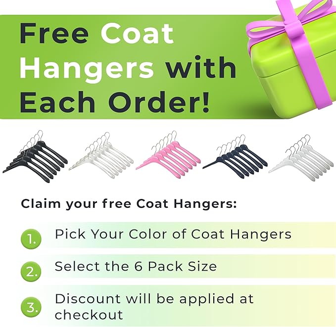 All Hung Up Hangers Plastic Coat Hangers, Clothes Hangers (Pink, 36pk)