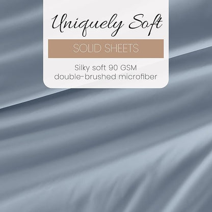 Linen Market Bed Sheets for Twin Size Bed (Light Blue) - Sleep Better Than Ever with These Soft and Cooling Twin Sheets - Deep Pocket Fits 16" Thick Beds - 3 Piece Twin Sheet Set