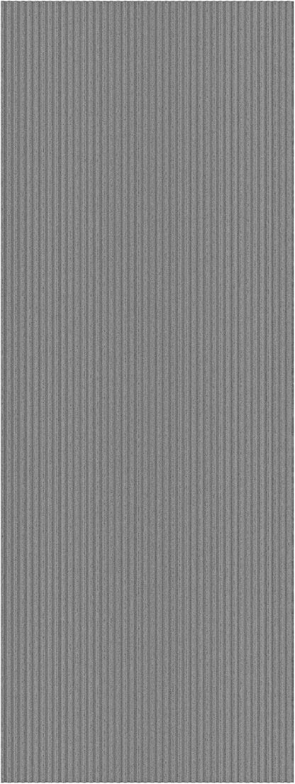 Ottomanson 2'7" x 49' Hallway Runner with Scraper Pile - Extra Durable Non-Slip Rug Mat for Indoor & Outdoor Use - Ideal for Kitchen, Entryway & Garage - High-Traffic Carpet, Gray