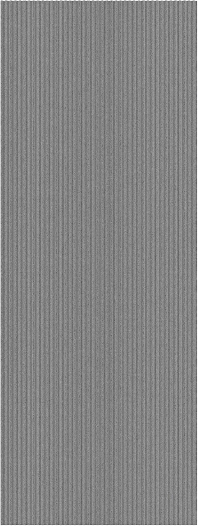 Ottomanson 3'11" x 54' Hallway Runner with Scraper Pile - Extra Durable Non-Slip Rug Mat for Indoor & Outdoor Use - Ideal for Kitchen, Entryway & Garage - High-Traffic Carpet, Gray