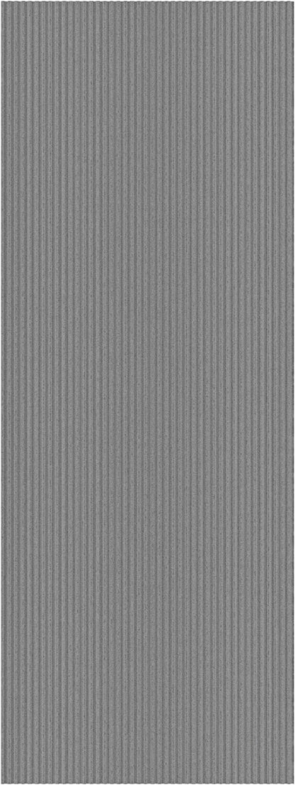 Ottomanson Mud Mat 2' x 3'11" Entryway Rug - Non-Slip Scraper Doormat for Muddy Paws, Dirt Trapping Indoor/Outdoor Mat for High-Traffic Areas, Kitchen, Garage, Patio, Gray