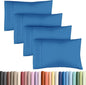 King Pillow Cases Set of 4 - Ultra Soft Hotel Quality Pillowcase Covers - Comfy, Cozy & Wrinkle Free - Shrinkage, Stain & Fade Resistant - Machine Washable Pillow Protectors - 4 Piece Set - Royal Blue
