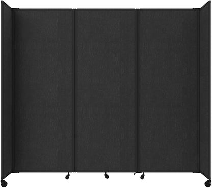 Versare Room Divider 360 Portable Wall Partition | Folding Panels | Large Freestanding Divider | Locking Wheels | Temporary Room Separator