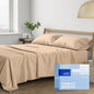 THREAD SPREAD 400TC California King 100% Cotton Bed Linen Set - 4Piece Sateen Sheet Set, Deep Pockets, Taupe (05)