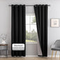 3-in-1 Layers Soundproof Curtains,Grommet Full Blackout Thermal Noise Dampening Curtains for Living Room, Bedroom(1 Panel,Black,50" x96")