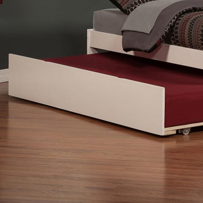 AFI Concord Full Size Platform Bed with Footboard & Full Trundle in White