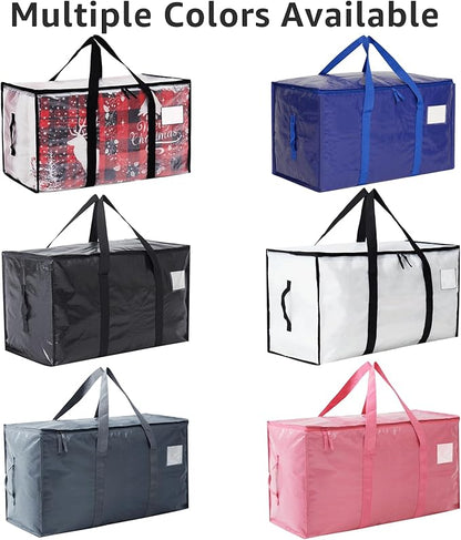 Moving Bags Heavy Duty Extra Large, Moving Boxes, Moving Supplies Essentials, Storage Bins with Lids, Plastic Packing Totes, Storage Bags for Clothes with Handles & Zippers(Pink, 12 Pack)