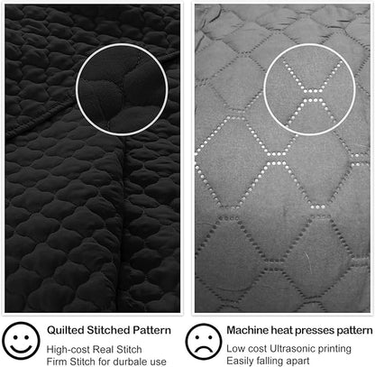 HORIMOTE HOME Quilt Set King Size, Black Bedspread with Clouds Pattern, Soft Coverlet Set Lightweight Microfiber Quilted Bedspread for All Season, Includes 1 Quilt and 2 Pillow Shams