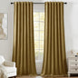 AUSSPVOCT Brown Velvet Curtains 84 Inches for Living Room, Elegant Sound Reducing Thermal Insulated Drapes Room Darkening Luxury Blackout Curtain for Bedroom, Back Tab Rod Pocket, Goldbrown, 2 Panels