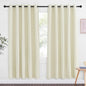 NICETOWN Beige Blackout Curtains for Bedroom 72 Inches Long, Thermal Insulated Room Darkening Grommet Window Curtains for Living Room Nursery, 66 inch x 72 inche, 1 Panel