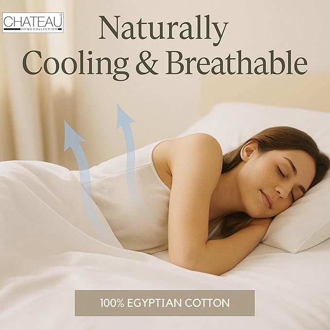 100% Egyptian Cotton King Size Sheets Deep Pocket Set With 15" Deep Pocket Fitted Sheet & Pillowcase Sets, 400 Tc Luxury Sateen Weave 4 Piece, Soft Breathable Naturally Cool Machine Washable- Silver