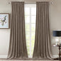 StangH Taupe Velvet Curtains 108 inches Long, Luxury Home Decoration Thermal Insulated Privacy Window Drapes for Bedroom Sliding Door, W52 x L108, 2 Panels