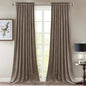StangH Velvet Curtains 96 inches for Living Room, Taupe Light Blocking Thermal Insulated Sliding Door Curtains Elegant Home Decoration, W52 x L96, 2 Panels
