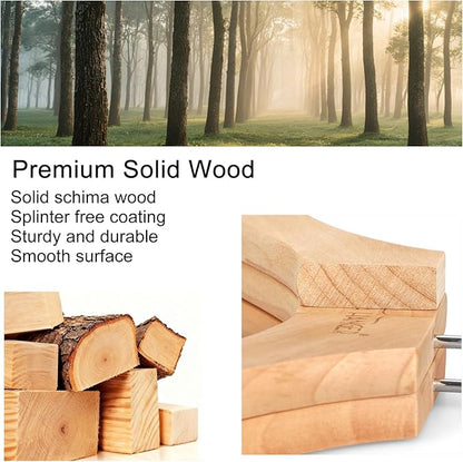 TOPIA HANGER Wooden Coat Hangers 12 Pack, Premium Wood Top Suit Hangers with No Shoulder Bump, 360° Swivel Hook and Cut Notches Clothes Hangers for Sweater, Coat, Shirts, Jackets, Dress, Natural CT84N