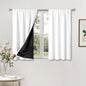 BGment Short Blackout Curtains for Small Window 40 Inch Long, Thermal Insulated Full Room Darkening Bedroom Curtains Noise Cancelling Privacy Rod Pocket Kitchen Curtains, 2 Panels, 42 Wide, Pure White