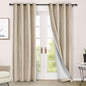 Macochico 100% Blackout Curtains Insulted Window Panels for Bedroom Living Room Dining Room Luxury Chenille Curtains Classic Home Decor Taupe Curtains with Tieback 52" Wx72 L Grommet 1 Panel