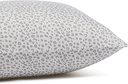 Amazon Basics Lightweight Super Soft Easy Care Microfiber 4 Piece Bed Sheet Set With 14-inch Deep Pockets - Full, Gray Cheetah,Printed
