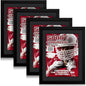 Geetery 4 Pcs Sports Magazine Frame for Wall Fits Measuring 8.5 x 11.25" Magazine Display Frame with Installed Hangers and Core Matting Plastic Comic Book Frames for Wall Hanging(Black , Black Mat)