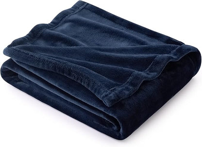 Bedsure GentleSoft Navy Blue Throw Blanket for Couch - 300GSM Soft Cozy Fleece Blankets for Home Decor Gifts, 50x60 Inches