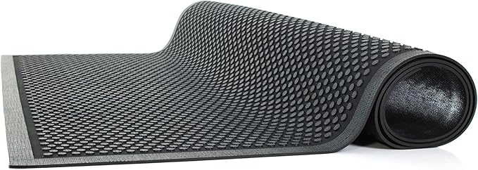 Guardian Easy Step Scraper 6X8 (69in x 93in) Indoor/Outdoor, Heavy-Duty, Solid Rubber Floor Mat,Black