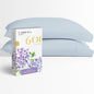 Carressa Linen 100% Egyptian Cotton Pillow Cases Queen Size Set of 2 - Luxury 600 Thread Count Light Blue Standard/Queen Size Pillowcases, Silky Soft, Cooling Sateen Weave Hotel Quality Pillow Cover